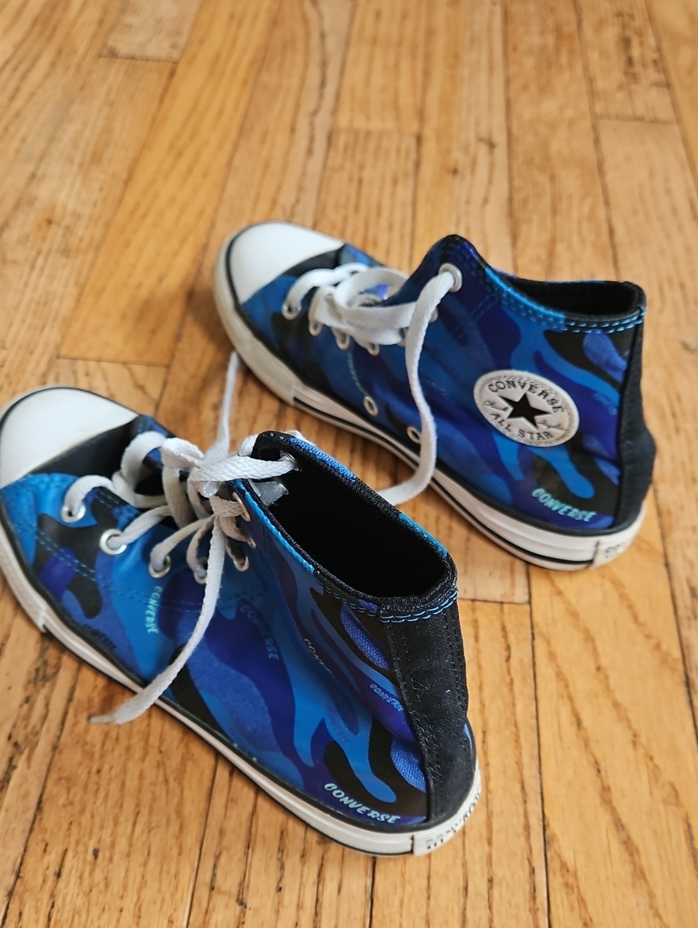 Converse Kids Blue Camouflage High-Top Sneakers